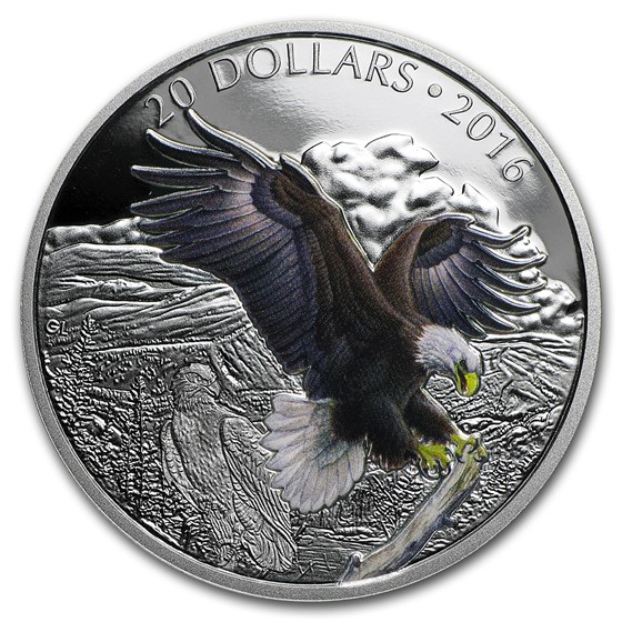 2016 Canada 1 oz Silver $20 Bald Eagle Proof 2016 Canada 1 oz Silver $20 Bald Eagle Proof